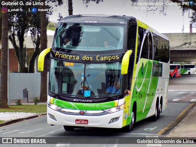 Expresso Princesa dos Campos 6619 na cidade de Curitiba, Paraná, Brasil, por Gabriel Giacomin de Lima. Número da foto: #6339618.