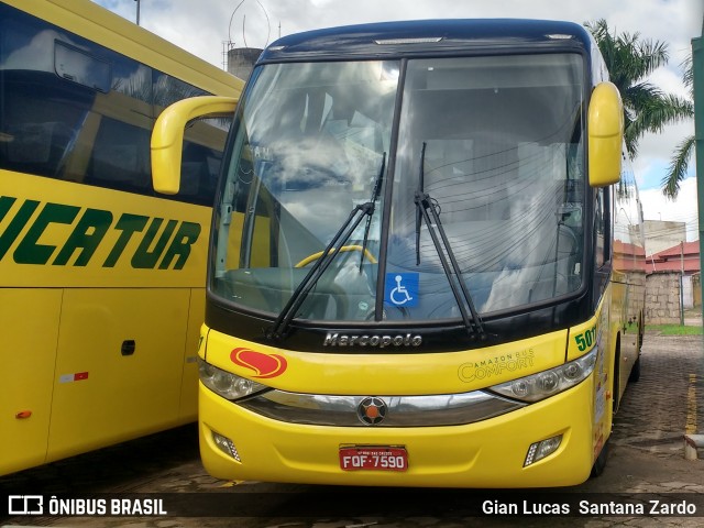 Eucatur - Empresa União Cascavel de Transportes e Turismo 5011 na cidade de Ji-Paraná, Rondônia, Brasil, por Gian Lucas  Santana Zardo. ID da foto: 6338215.