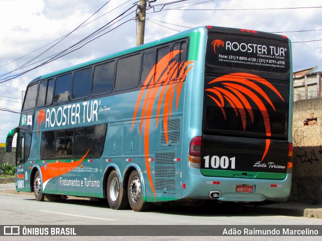 Rooster Tur Fretamento e Turismo 1001 na cidade de Belo Horizonte, Minas Gerais, Brasil, por Adão Raimundo Marcelino. ID da foto: 6339849.