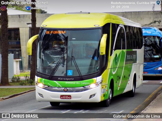 Expresso Princesa dos Campos 6454 na cidade de Curitiba, Paraná, Brasil, por Gabriel Giacomin de Lima. ID da foto: 6339645.