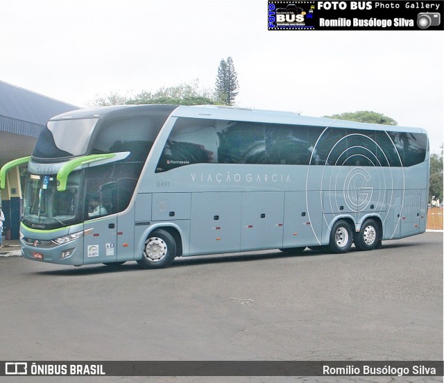 Viação Garcia 8491 na cidade de Rolândia, Paraná, Brasil, por Romílio Busólogo Silva . Número da foto: #6338875.