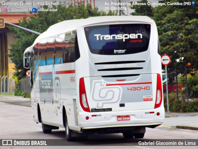 Transpen Transporte Coletivo e Encomendas 43040 na cidade de Curitiba, Paraná, Brasil, por Gabriel Giacomin de Lima. Número da foto: #6339640.