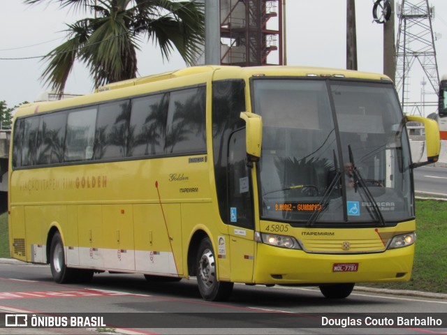 Viação Itapemirim 45805 na cidade de Vitória, Espírito Santo, Brasil, por Douglas Couto Barbalho. ID da foto: 6341176.