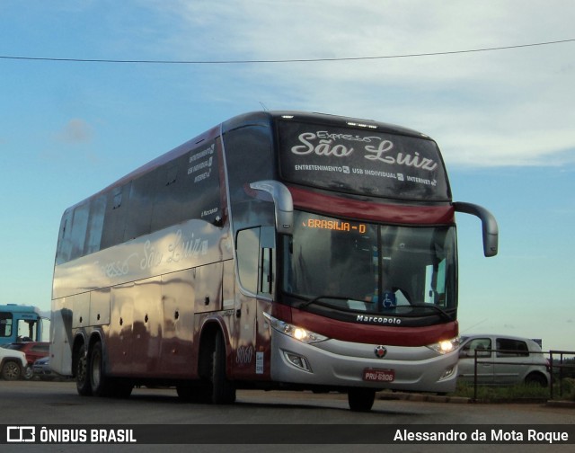 Expresso São Luiz 8060 na cidade de Taguatinga, Distrito Federal, Brasil, por Alessandro da Mota Roque. ID da foto: 6341835.