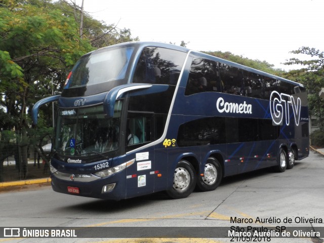 Viação Cometa 15302 na cidade de São Paulo, São Paulo, Brasil, por Marco Aurélio de Oliveira. Número da foto: #6343672.