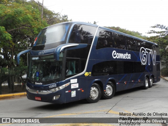 Viação Cometa 15302 na cidade de São Paulo, São Paulo, Brasil, por Marco Aurélio de Oliveira. ID da foto: 6343672.