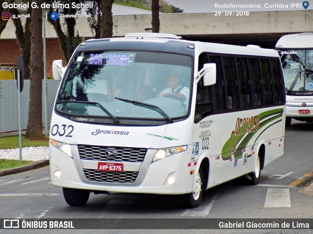 Viação Graciosa 032 na cidade de Curitiba, Paraná, Brasil, por Gabriel Giacomin de Lima. Número da foto: #6344331.