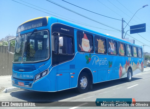 Viação Nossa Senhora do Amparo RJ 186.242 na cidade de Niterói, Rio de Janeiro, Brasil, por Marcelo Candido de Oliveira. Número da foto: #6343485.