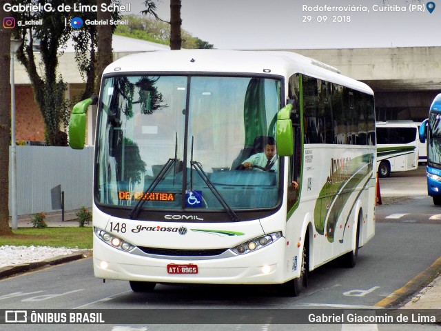 Viação Graciosa 148 na cidade de Curitiba, Paraná, Brasil, por Gabriel Giacomin de Lima. ID da foto: 6344345.