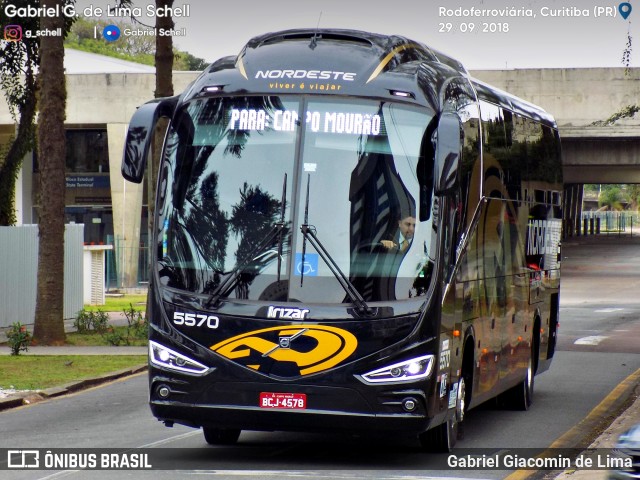 Expresso Nordeste 5570 na cidade de Curitiba, Paraná, Brasil, por Gabriel Giacomin de Lima. ID da foto: 6344287.