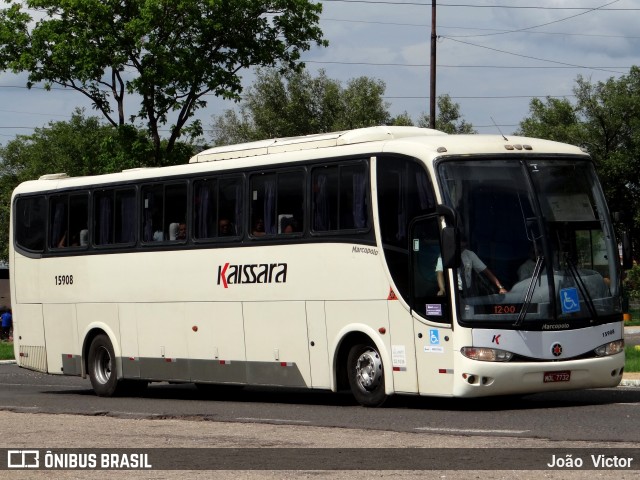 Kaissara - Viação Caiçara 15908 na cidade de Teresina, Piauí, Brasil, por João Victor. ID da foto: 6349243.