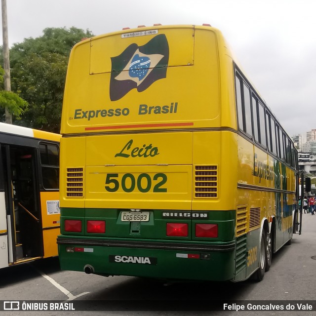 Expresso Brasileiro 5002 na cidade de São Paulo, São Paulo, Brasil, por Felipe Goncalves do Vale. ID da foto: 6349132.