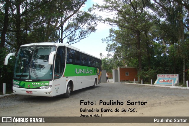 Empresa União de Transportes 4167 na cidade de Balneário Barra do Sul, Santa Catarina, Brasil, por Paulinho Sartor. ID da foto: 6347496.