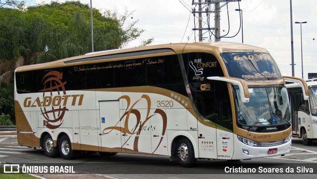 Auto Viação Gadotti 3520 na cidade de São Paulo, São Paulo, Brasil, por Cristiano Soares da Silva. Número da foto: #6348687.