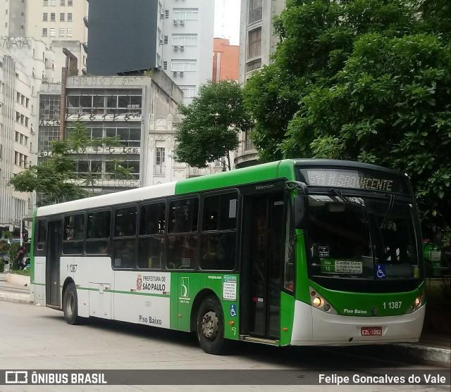 Viação Santa Brígida 1 1387 na cidade de São Paulo, São Paulo, Brasil, por Felipe Goncalves do Vale. ID da foto: 6347229.