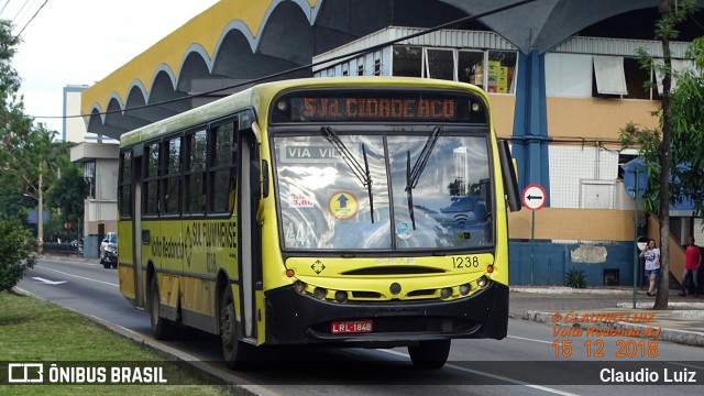 Viação Sul Fluminense 1238 na cidade de Volta Redonda, Rio de Janeiro, Brasil, por Claudio Luiz. ID da foto: 6351517.