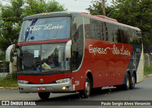 Expresso São Luiz 7280 na cidade de Cuiabá, Mato Grosso, Brasil, por Paulo Sergio Alves Venancio. Número da foto: #6352839.