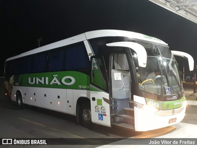 Empresa União de Transportes 4143 na cidade de Garuva, Santa Catarina, Brasil, por João Vitor de Freitas. ID da foto: 6352901.