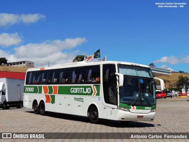 Empresa Gontijo de Transportes 20100 na cidade de João Monlevade, Minas Gerais, Brasil, por Antonio Carlos Fernandes. Número da foto: #6352303.
