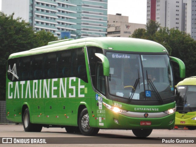 Auto Viação Catarinense 3318 na cidade de Curitiba, Paraná, Brasil, por Paulo Gustavo. Número da foto: #6351567.