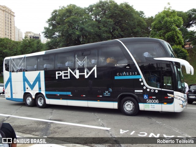 Empresa de Ônibus Nossa Senhora da Penha 58006 na cidade de São Paulo, São Paulo, Brasil, por Roberto Teixeira. ID da foto: 6352548.