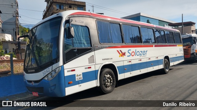 Solazer Transportes e Turismo 3042 na cidade de Barra do Piraí, Rio de Janeiro, Brasil, por Danilo  Ribeiro. Número da foto: #6352734.