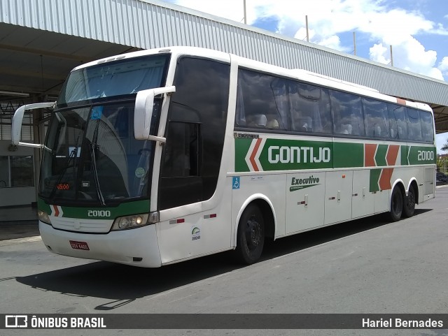 Empresa Gontijo de Transportes 20100 na cidade de Passos, Minas Gerais, Brasil, por Hariel Bernades. ID da foto: 6353116.