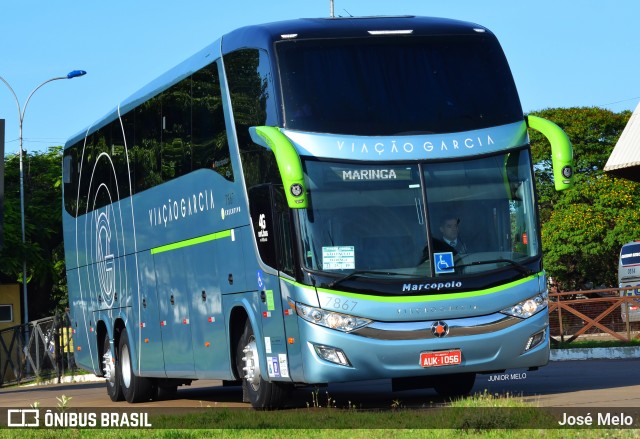 Viação Garcia 7867 na cidade de Maringá, Paraná, Brasil, por José Melo. ID da foto: 6354525.