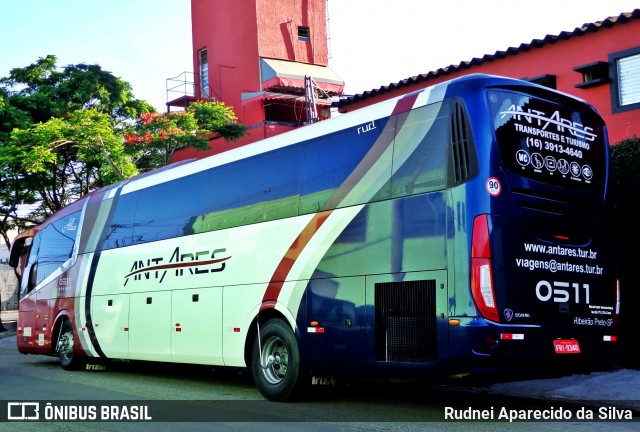 Antares Transportes e Turismo 0511 na cidade de Mogi das Cruzes, São Paulo, Brasil, por Rudnei Aparecido da Silva. ID da foto: 6353385.