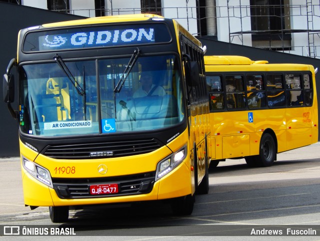 Gidion Transporte e Turismo 11908 na cidade de Joinville, Santa Catarina, Brasil, por Andrews  Fuscolin. Número da foto: #6355139.