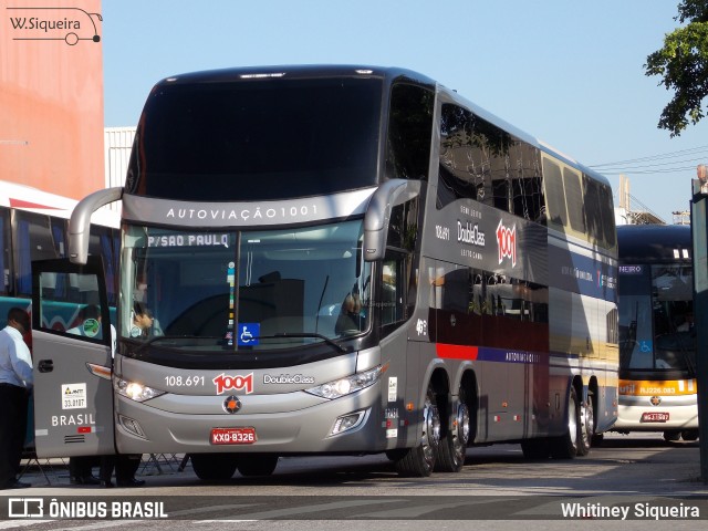 Auto Viação 1001 RJ 108.691 na cidade de Rio de Janeiro, Rio de Janeiro, Brasil, por Whitiney Siqueira. Número da foto: #6354589.