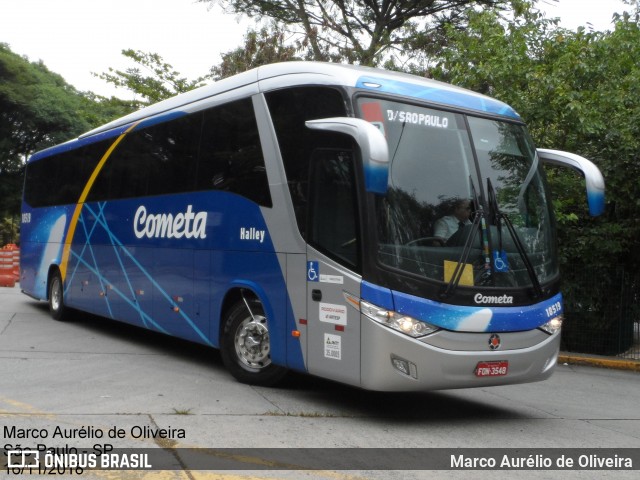 Viação Cometa 18519 na cidade de São Paulo, São Paulo, Brasil, por Marco Aurélio de Oliveira. ID da foto: 6355404.