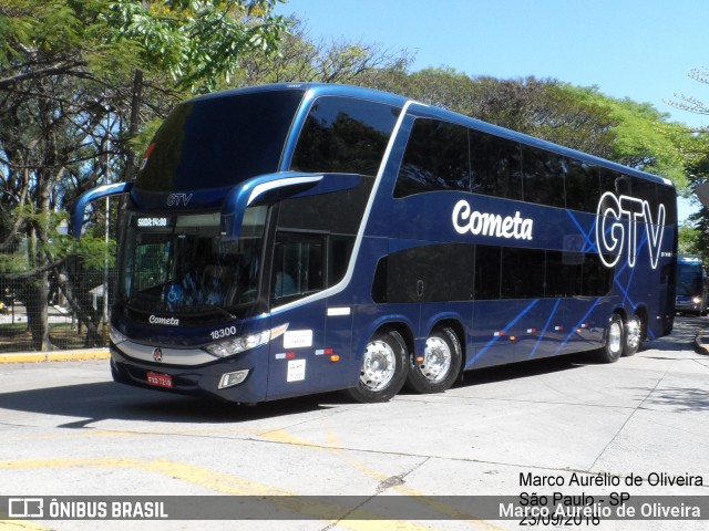 Viação Cometa 18300 na cidade de São Paulo, São Paulo, Brasil, por Marco Aurélio de Oliveira. ID da foto: 6355358.