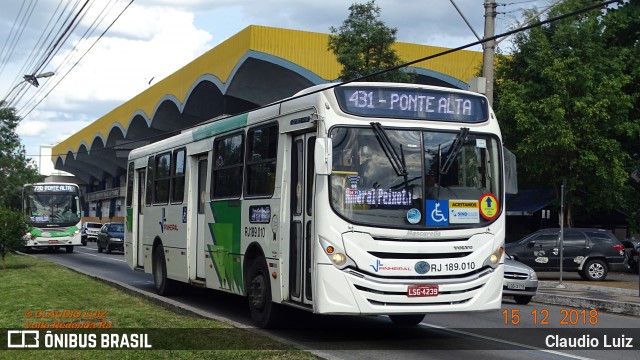 Viação Pinheiral RJ 189.010 na cidade de Volta Redonda, Rio de Janeiro, Brasil, por Claudio Luiz. ID da foto: 6356634.