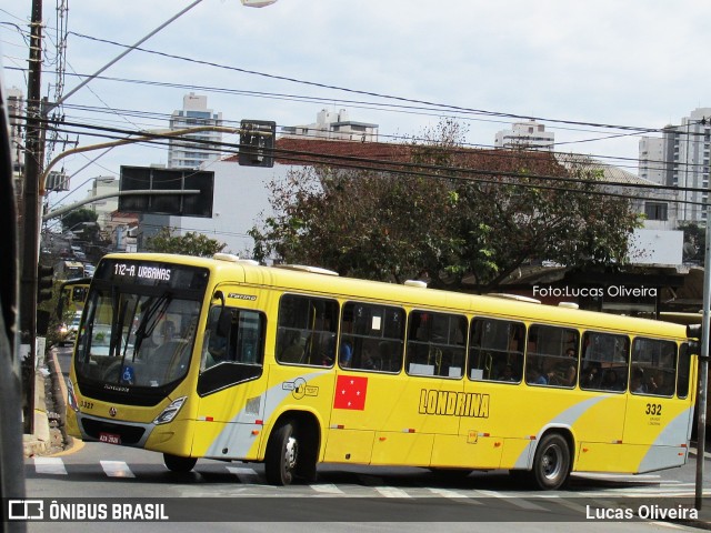 TCGL - Transportes Coletivos Grande Londrina 3327 na cidade de Londrina, Paraná, Brasil, por Lucas Oliveira . Número da foto: #6357116.