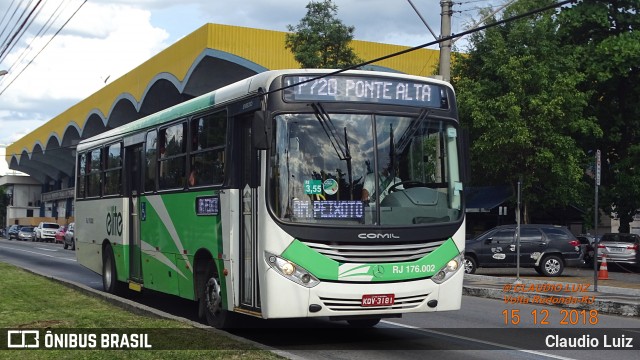 Viação Elite RJ 176.002 na cidade de Volta Redonda, Rio de Janeiro, Brasil, por Claudio Luiz. Número da foto: #6356637.