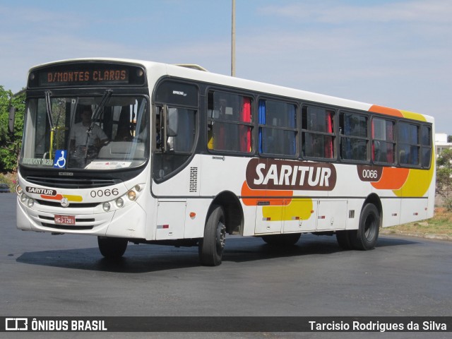 Saritur - Santa Rita Transporte Urbano e Rodoviário 0066 na cidade de Montes Claros, Minas Gerais, Brasil, por Tarcisio Rodrigues da Silva. ID da foto: 6357231.