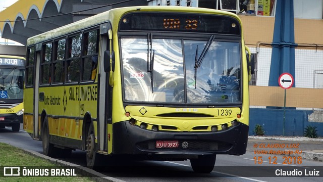 Viação Sul Fluminense 1239 na cidade de Volta Redonda, Rio de Janeiro, Brasil, por Claudio Luiz. Número da foto: #6356626.