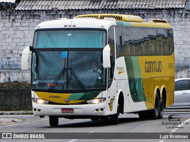 Empresa Gontijo de Transportes 14185 na cidade de Juiz de Fora, Minas Gerais, Brasil, por Luiz Krolman. ID da foto: 6355630.