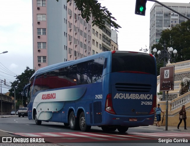 Viação Águia Branca 24260 na cidade de Vitória, Espírito Santo, Brasil, por Sergio Corrêa. ID da foto: 6319922.