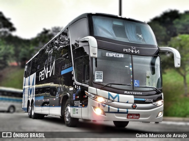 Empresa de Ônibus Nossa Senhora da Penha 58006 na cidade de São Paulo, São Paulo, Brasil, por Cainã Marcos de Araujo. ID da foto: 6319886.