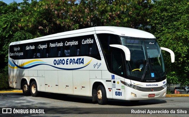 Viação Ouro e Prata 681 na cidade de São Paulo, São Paulo, Brasil, por Rudnei Aparecido da Silva. ID da foto: 6320153.