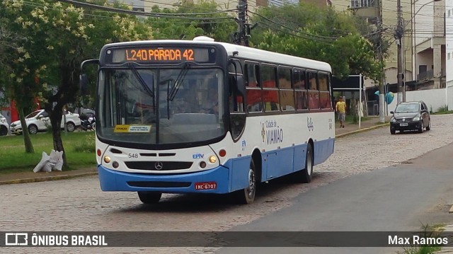 Empresa de Transporte Coletivo Viamão 548 na cidade de Viamão, Rio Grande do Sul, Brasil, por Max Ramos. ID da foto: 6321122.