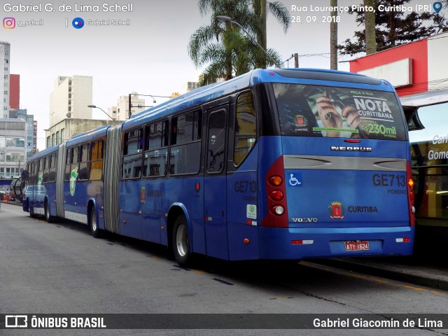 Viação Cidade Sorriso GE713 na cidade de Curitiba, Paraná, Brasil, por Gabriel Giacomin de Lima. ID da foto: 6321166.