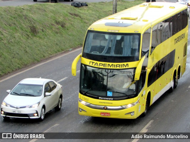 Viação Itapemirim 17605 na cidade de Belo Horizonte, Minas Gerais, Brasil, por Adão Raimundo Marcelino. ID da foto: 6358960.