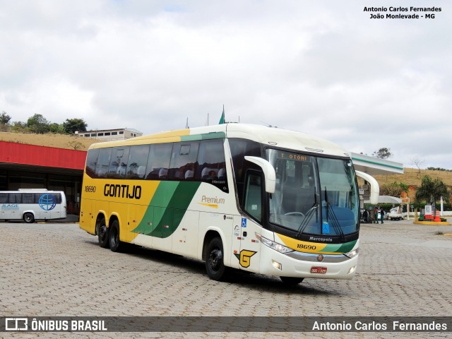 Empresa Gontijo de Transportes 18690 na cidade de João Monlevade, Minas Gerais, Brasil, por Antonio Carlos Fernandes. ID da foto: 6358240.