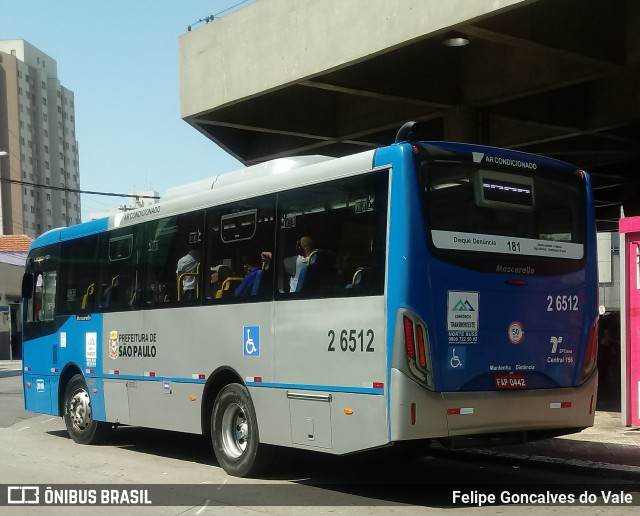 Transcooper > Norte Buss 2 6512 na cidade de São Paulo, São Paulo, Brasil, por Felipe Goncalves do Vale. ID da foto: 6357625.