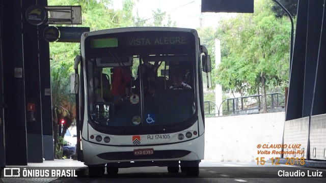 Viação Cidade do Aço RJ 174.105 na cidade de Volta Redonda, Rio de Janeiro, Brasil, por Claudio Luiz. Número da foto: #6358389.