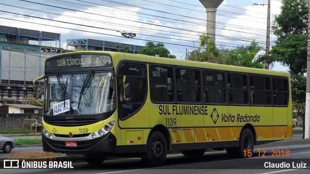 Viação Sul Fluminense 1139 na cidade de Volta Redonda, Rio de Janeiro, Brasil, por Claudio Luiz. Número da foto: #6358320.