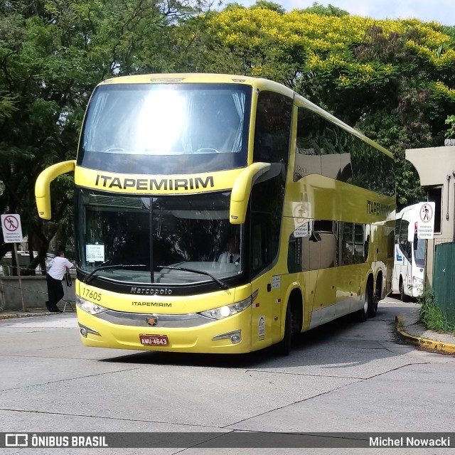 Viação Itapemirim 17605 na cidade de São Paulo, São Paulo, Brasil, por Michel Nowacki. Número da foto: #6360986.